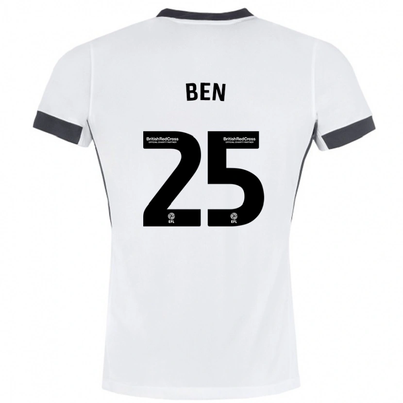 Danxen Barn Ben Davies #25 Vit Svart Bortatröja Matchtröjor 2024/25 Tröjor T-Tröja