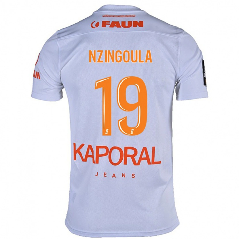 Danxen Barn Rabby Nzingoula #19 Vit Bortatröja Matchtröjor 2024/25 Tröjor T-Tröja