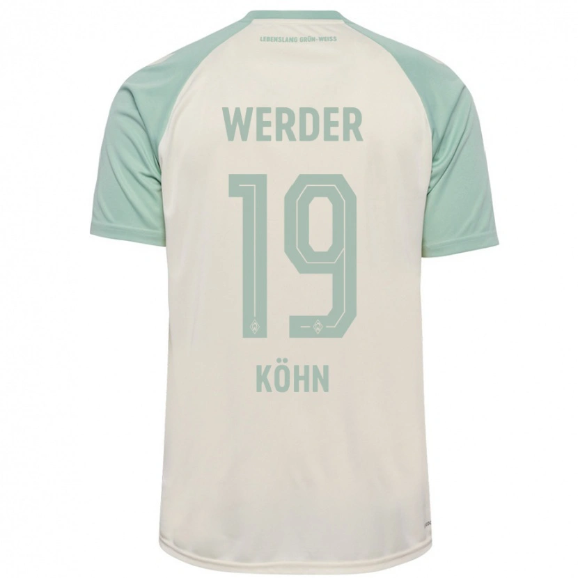 Danxen Barn Derrick Köhn #19 Benvit Ljusgrön Bortatröja Matchtröjor 2024/25 Tröjor T-Tröja
