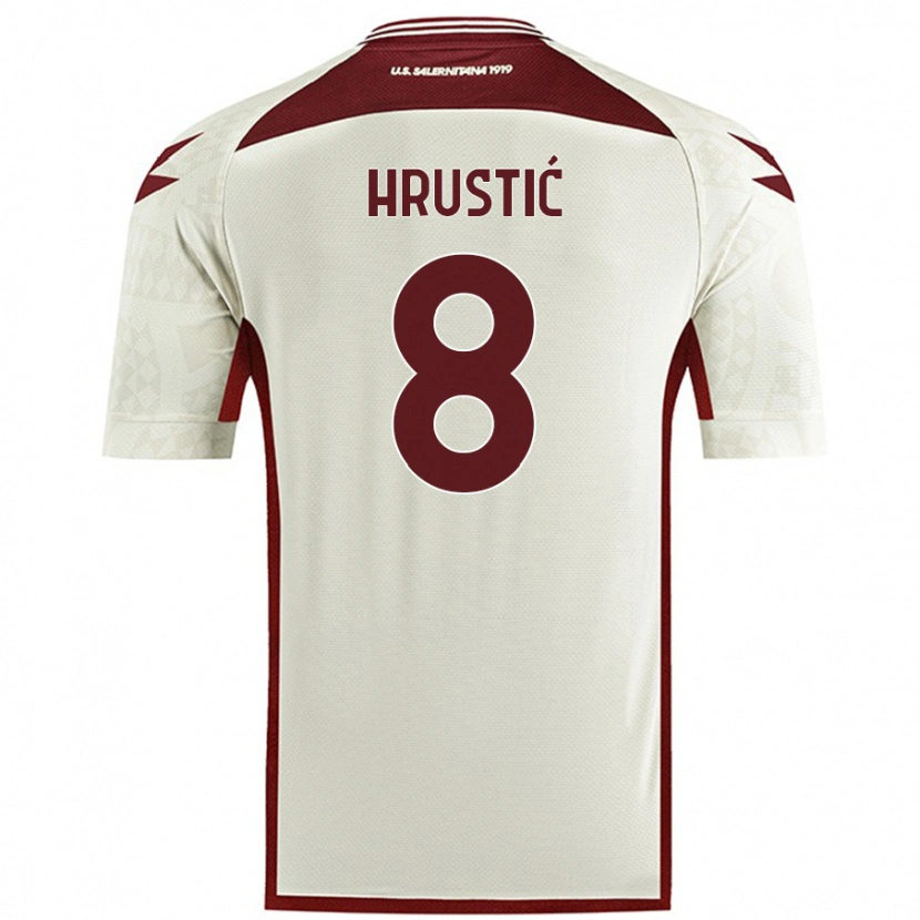 Danxen Barn Ajdin Hrustić #8 Krämfärg Bortatröja Matchtröjor 2024/25 Tröjor T-Tröja
