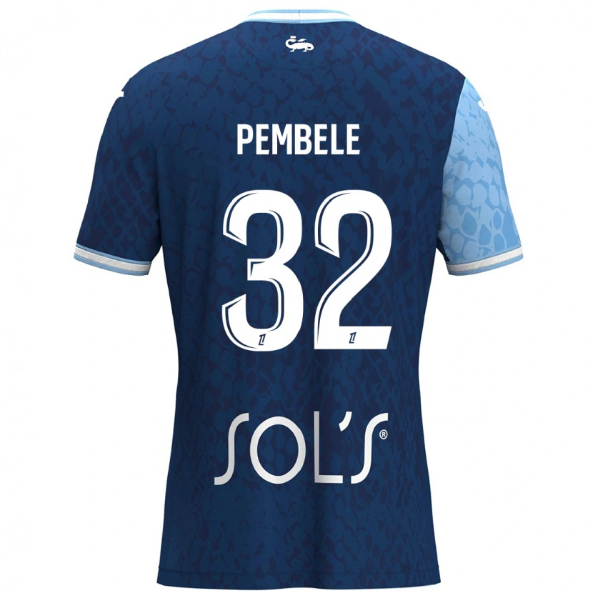 Danxen Barn Timothée Pembélé #32 Himmelsblå Mörkblå Hemmatröja Matchtröjor 2024/25 Tröjor T-Tröja