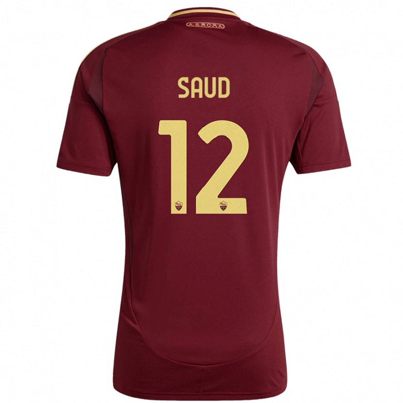 Danxen Barn Saud Abdulhamid #12 Rött Brunt Guld Hemmatröja Matchtröjor 2024/25 Tröjor T-Tröja