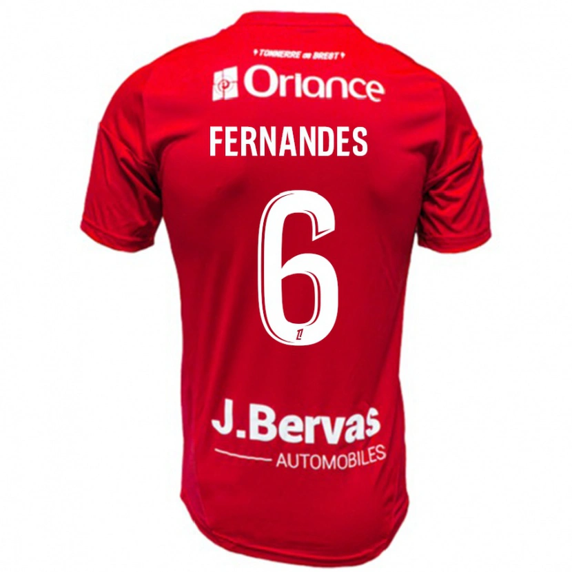 Danxen Barn Edimilson Fernandes #6 Röd Vit Hemmatröja Matchtröjor 2024/25 Tröjor T-Tröja