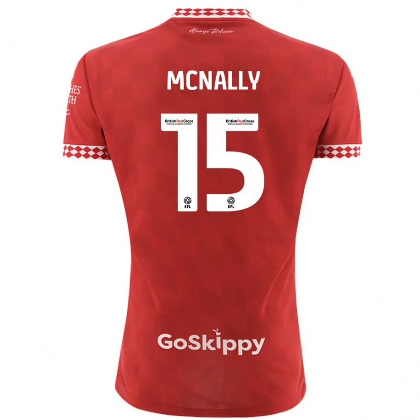 Danxen Barn Luke Mcnally #15 Röd Hemmatröja Matchtröjor 2024/25 Tröjor T-Tröja