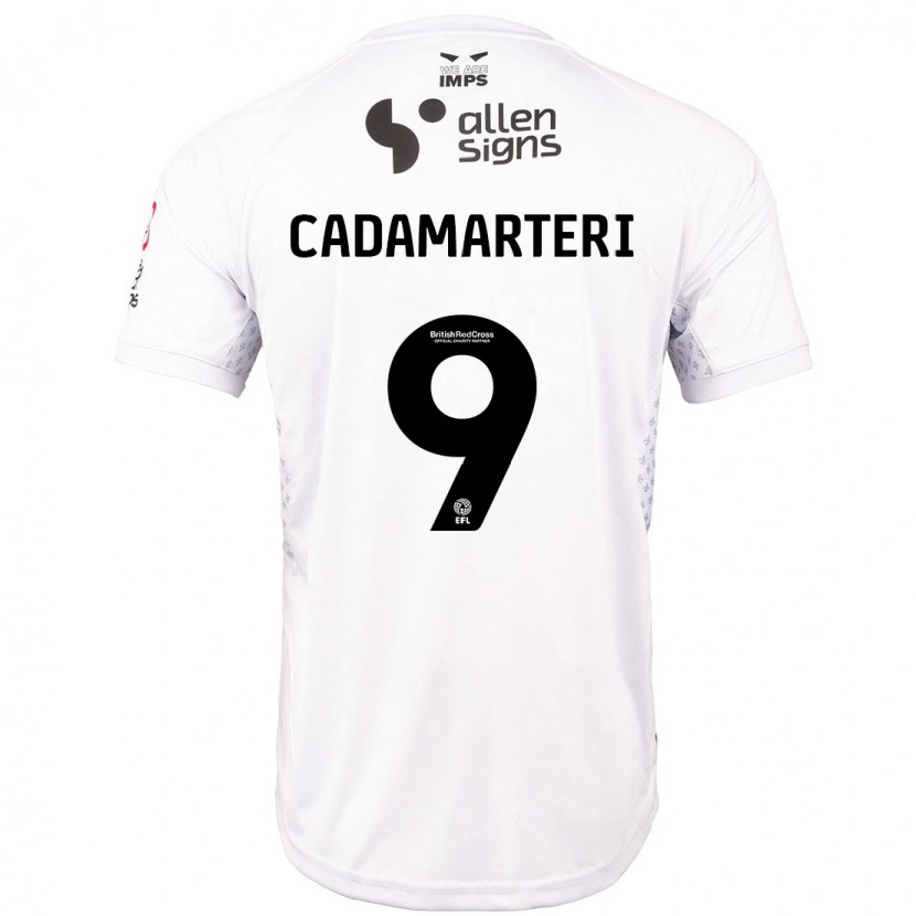 Danxen Barn Bailey Cadamarteri #9 Röd Vit Bortatröja Matchtröjor 2024/25 Tröjor T-Tröja