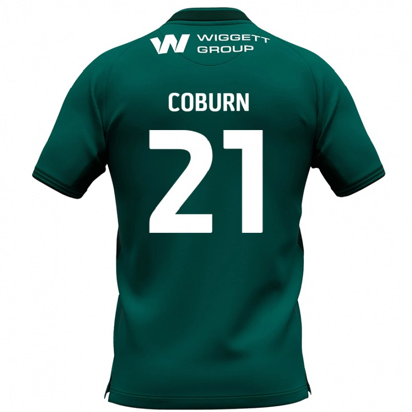 Danxen Barn Josh Coburn #21 Grön Bortatröja Matchtröjor 2024/25 Tröjor T-Tröja