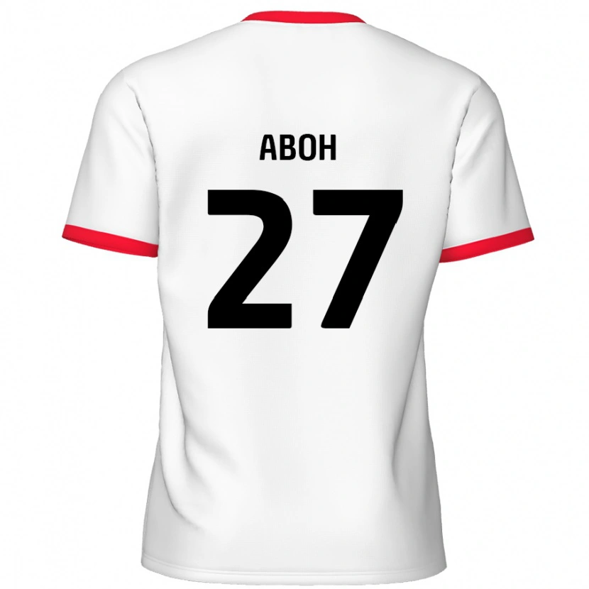Danxen Barn Ken Aboh #27 Vit Röd Hemmatröja Matchtröjor 2024/25 Tröjor T-Tröja