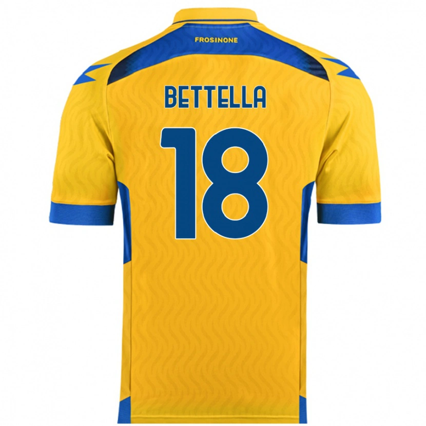 Danxen Barn Davide Bettella #18 Gul Hemmatröja Matchtröjor 2024/25 Tröjor T-Tröja