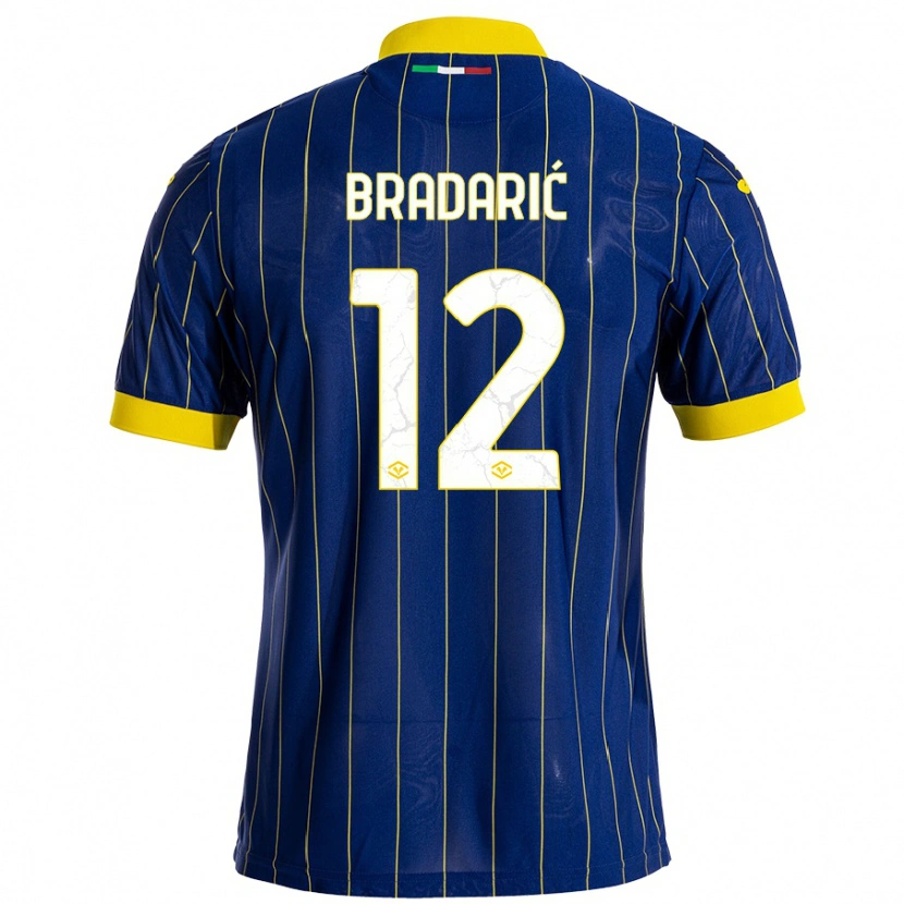 Danxen Barn Domagoj Bradarić #12 Blågul Hemmatröja Matchtröjor 2024/25 Tröjor T-Tröja