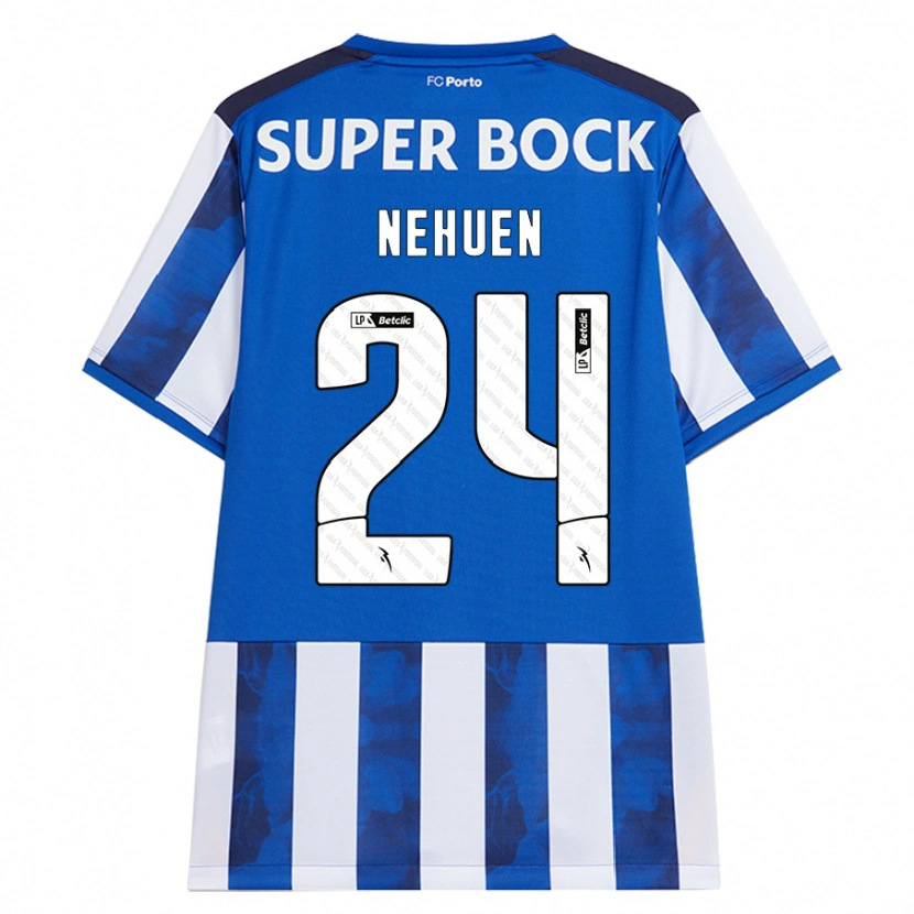 Danxen Barn Nehuén Pérez #24 Blå Vit Hemmatröja Matchtröjor 2024/25 Tröjor T-Tröja