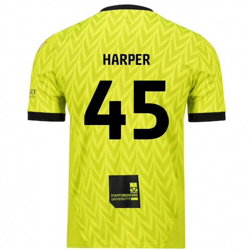 Danxen Barn Rekeem Harper #45 Fluorescerande Grön Bortatröja Matchtröjor 2024/25 Tröjor T-Tröja