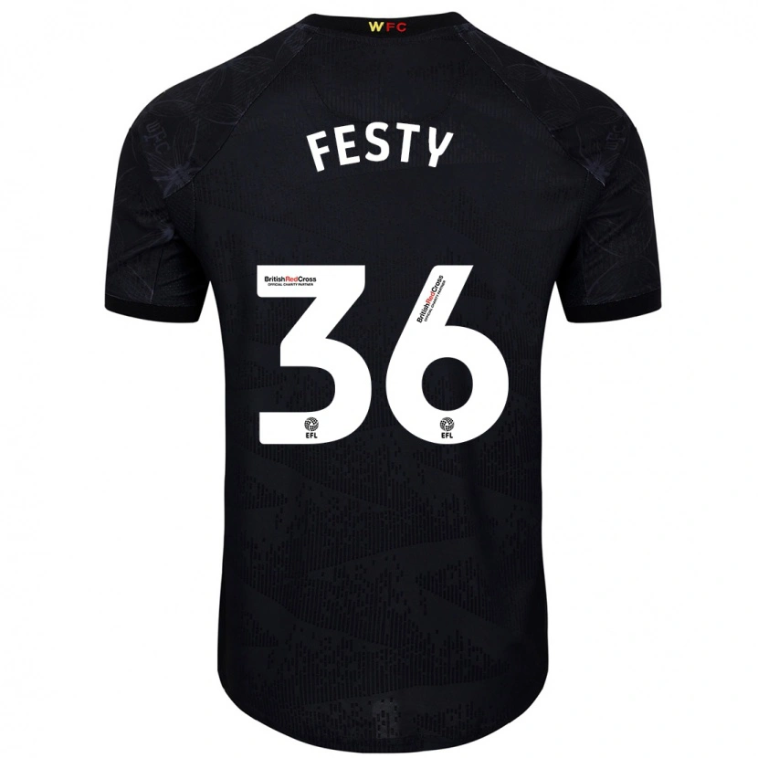 Danxen Barn Festy Ebosele #36 Svart Vit Bortatröja Matchtröjor 2024/25 Tröjor T-Tröja