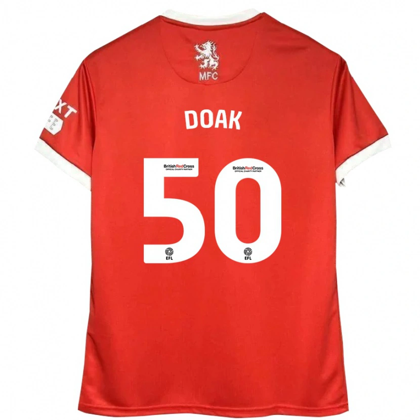Danxen Män Ben Doak #50 Röd Vit Hemmatröja Matchtröjor 2024/25 Tröjor T-Tröja