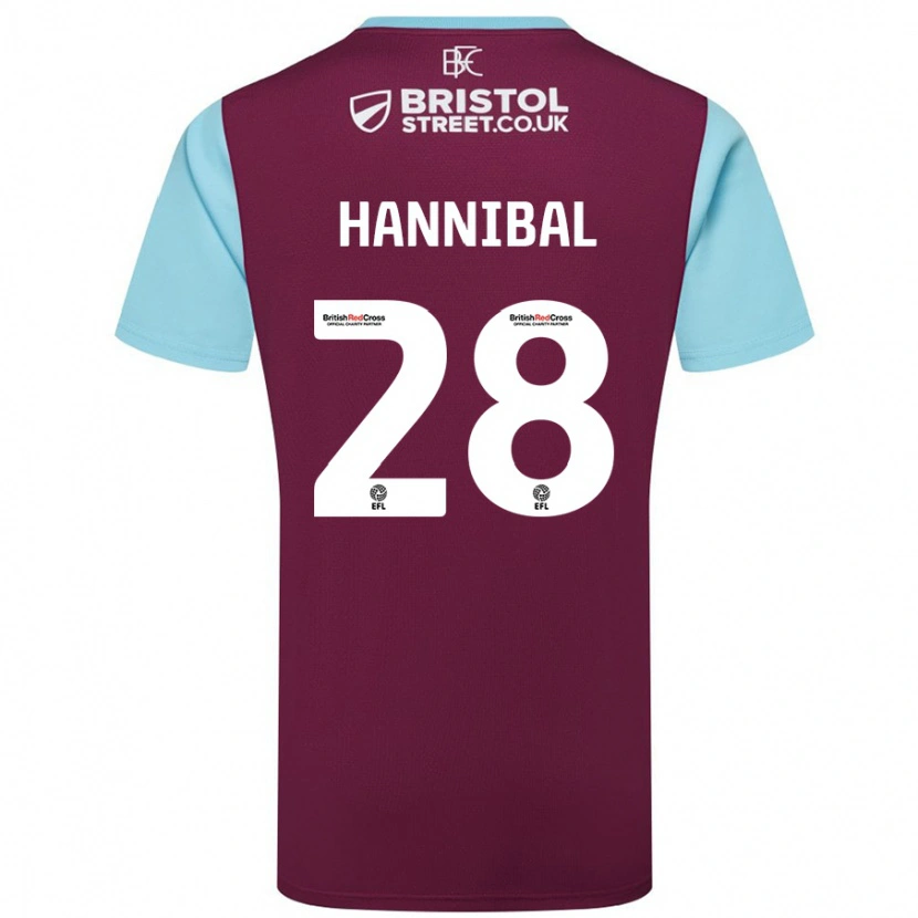 Danxen Män Hannibal #28 Vinröd Himmelsblå Hemmatröja Matchtröjor 2024/25 Tröjor T-Tröja