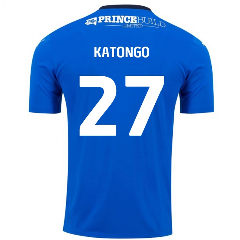Danxen Män Jadel Katongo #27 Blå Vit Hemmatröja Matchtröjor 2024/25 Tröjor T-Tröja