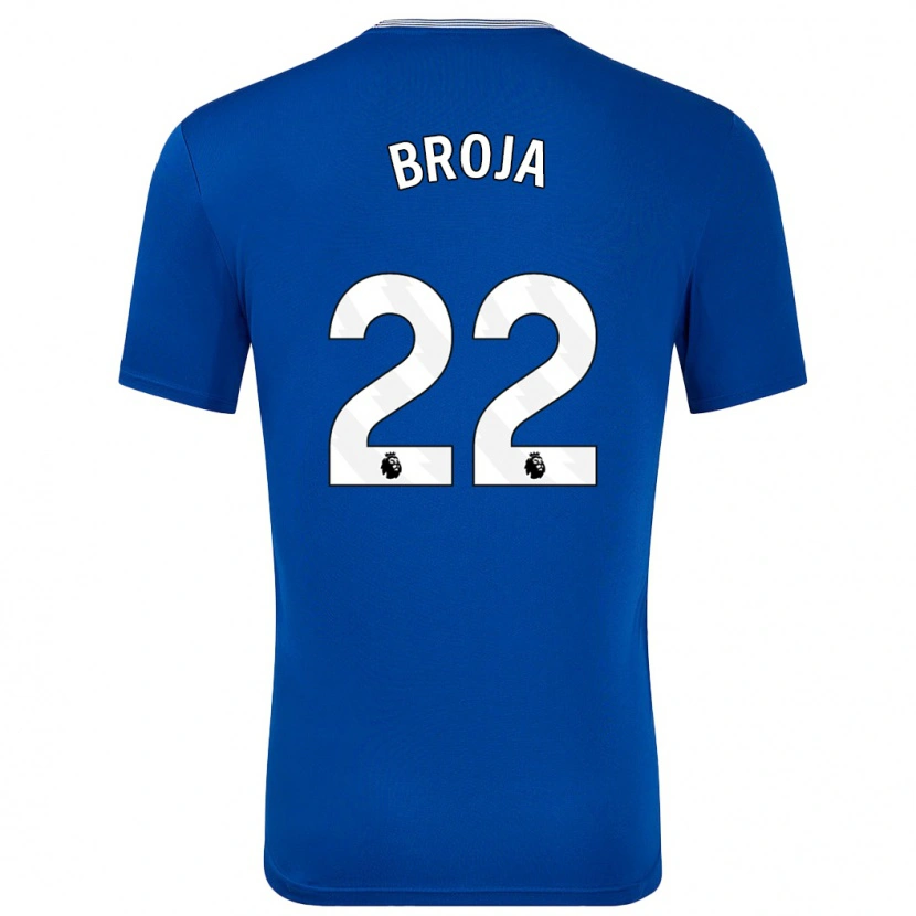 Danxen Män Armando Broja #22 Blå Med Hemmatröja Matchtröjor 2024/25 Tröjor T-Tröja