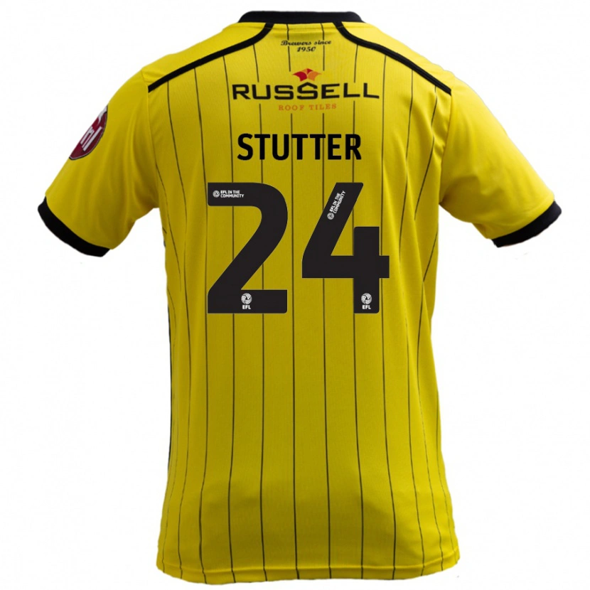Danxen Män Ronnie Stutter #24 Gul Hemmatröja Matchtröjor 2024/25 Tröjor T-Tröja