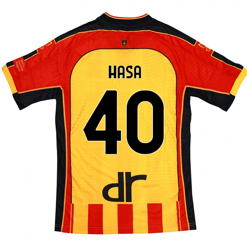 Danxen Män Luis Hasa #40 Gul Röd Hemmatröja Matchtröjor 2024/25 Tröjor T-Tröja
