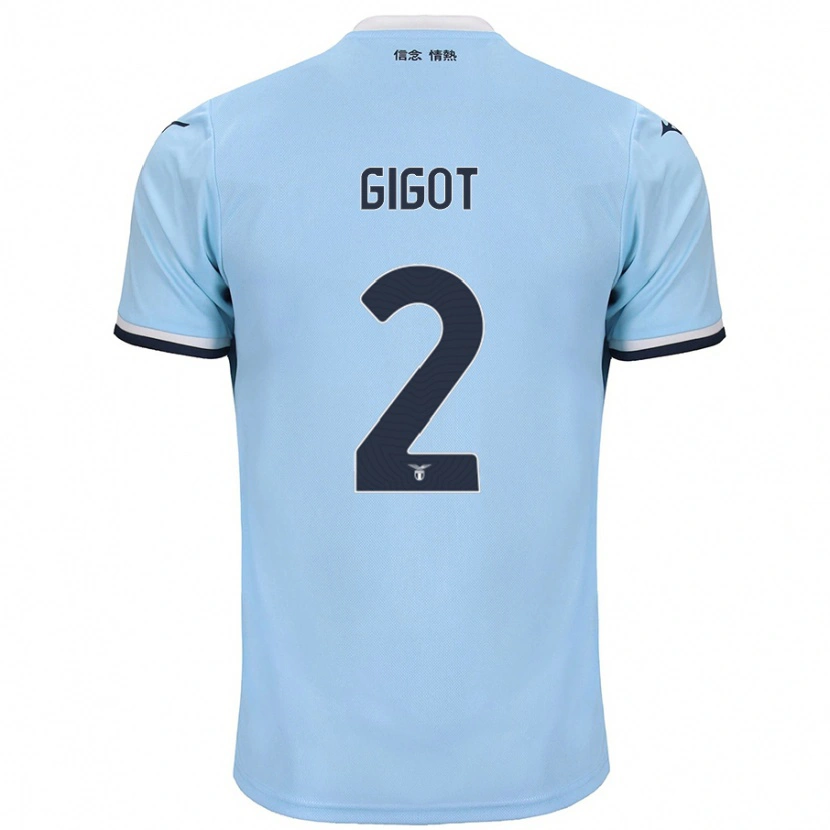 Danxen Män Samuel Gigot #2 Blå Hemmatröja Matchtröjor 2024/25 Tröjor T-Tröja