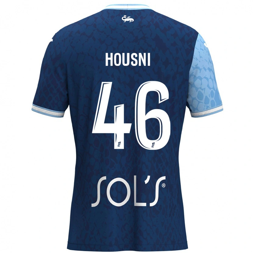 Danxen Män Ilyes Housni #46 Himmelsblå Mörkblå Hemmatröja Matchtröjor 2024/25 Tröjor T-Tröja