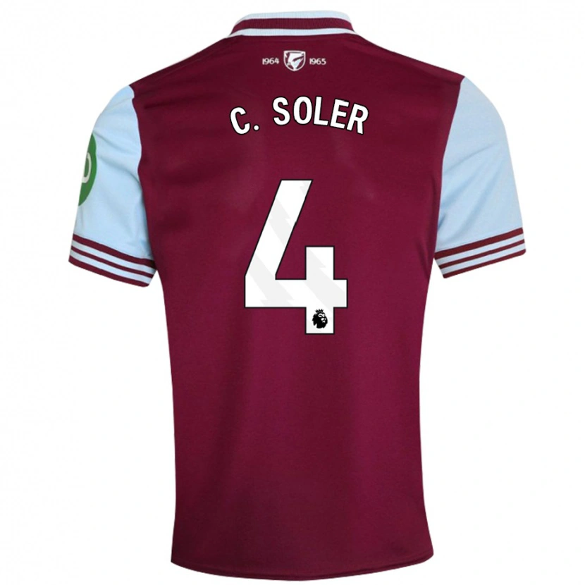 Danxen Män Carlos Soler #4 Mörkröd Hemmatröja Matchtröjor 2024/25 Tröjor T-Tröja