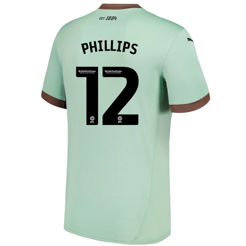 Danxen Män Nathaniel Phillips #12 Blek Grön Bortatröja Matchtröjor 2024/25 Tröjor T-Tröja