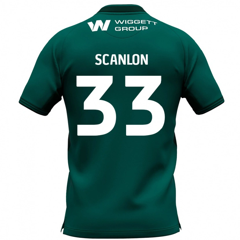 Danxen Män Calum Scanlon #33 Grön Bortatröja Matchtröjor 2024/25 Tröjor T-Tröja