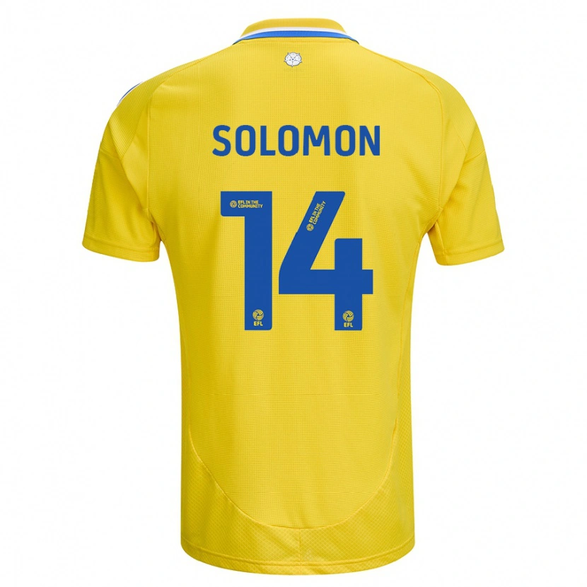 Danxen Män Manor Solomon #14 Gul Blå Bortatröja Matchtröjor 2024/25 Tröjor T-Tröja