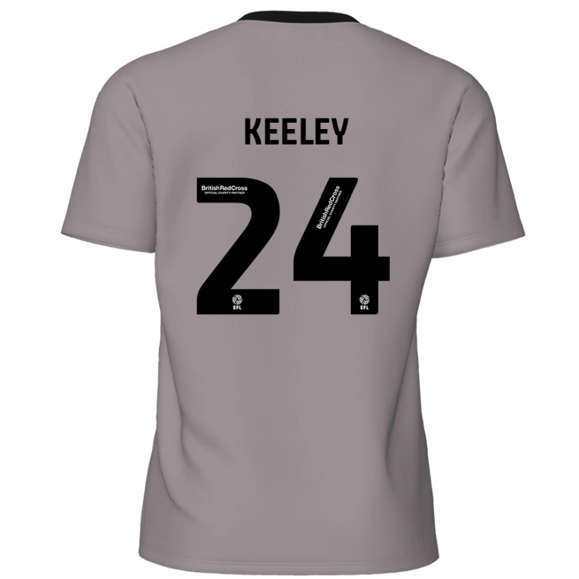 Danxen Män Josh Keeley #24 Grå Bortatröja Matchtröjor 2024/25 Tröjor T-Tröja