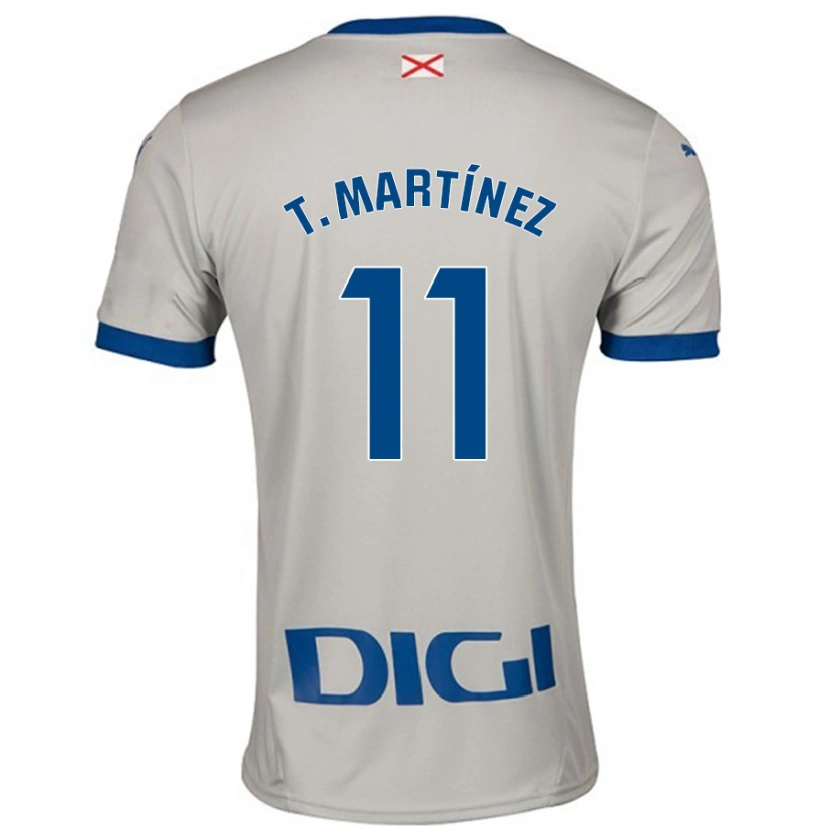 Danxen Män Toni Martínez #11 Ljusgrå Bortatröja Matchtröjor 2024/25 Tröjor T-Tröja