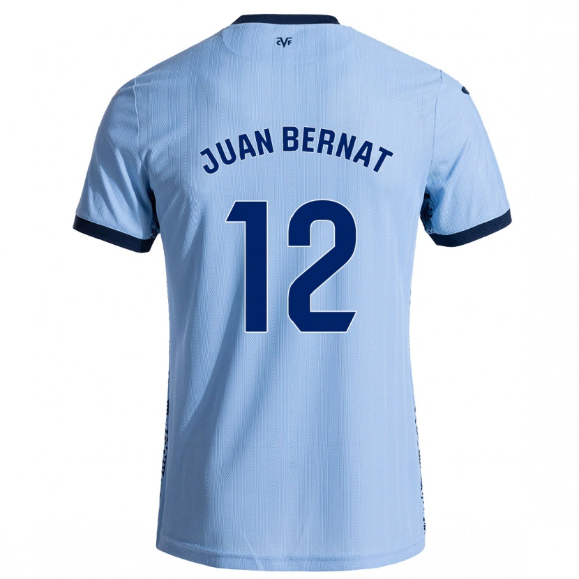 Danxen Män Juan Bernat #12 Himmelsblå Bortatröja Matchtröjor 2024/25 Tröjor T-Tröja