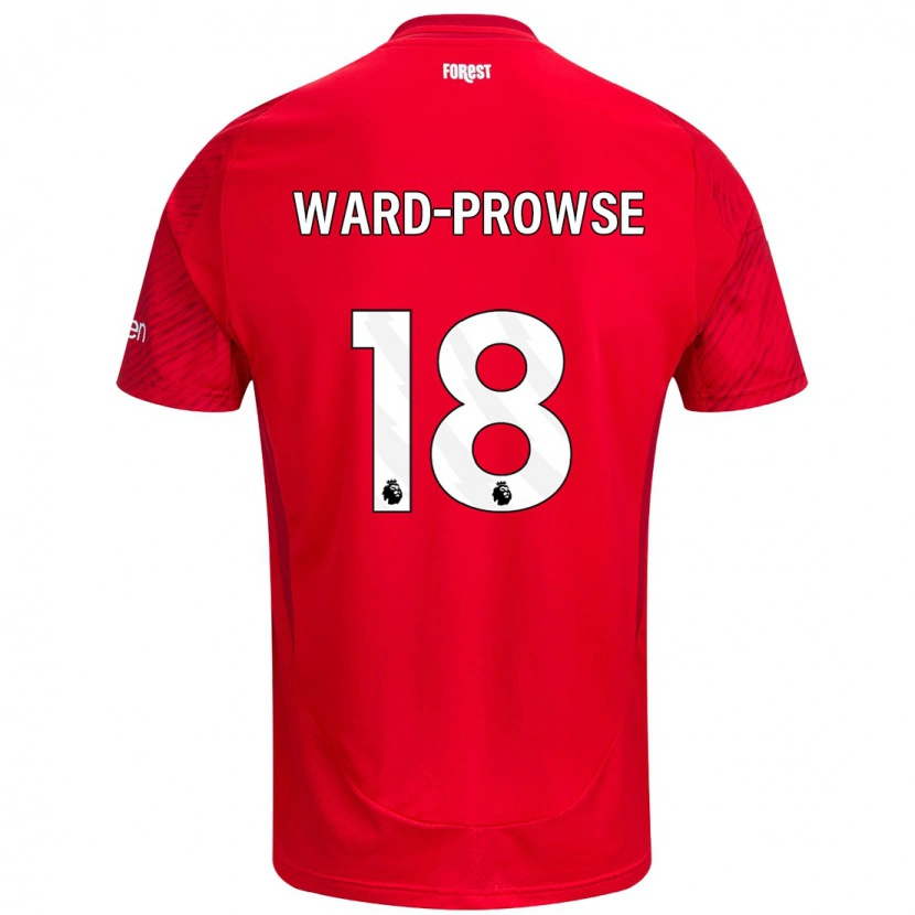 Danxen Män James Ward-Prowse #18 Röd Vit Hemmatröja Matchtröjor 2024/25 Tröjor T-Tröja