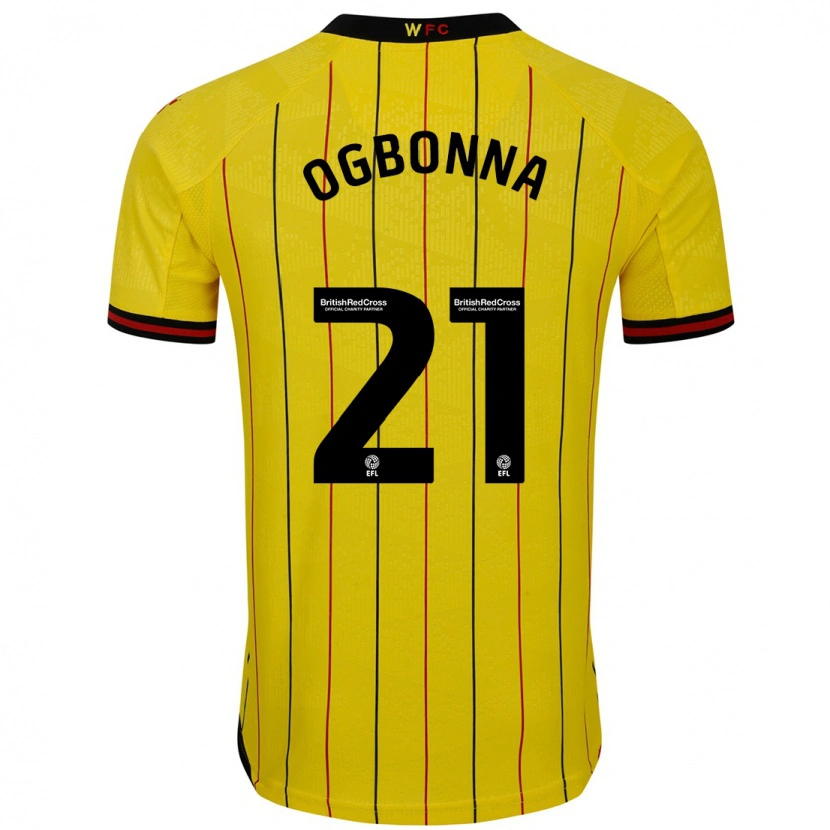 Danxen Män Angelo Ogbonna #21 Gul Svart Hemmatröja Matchtröjor 2024/25 Tröjor T-Tröja