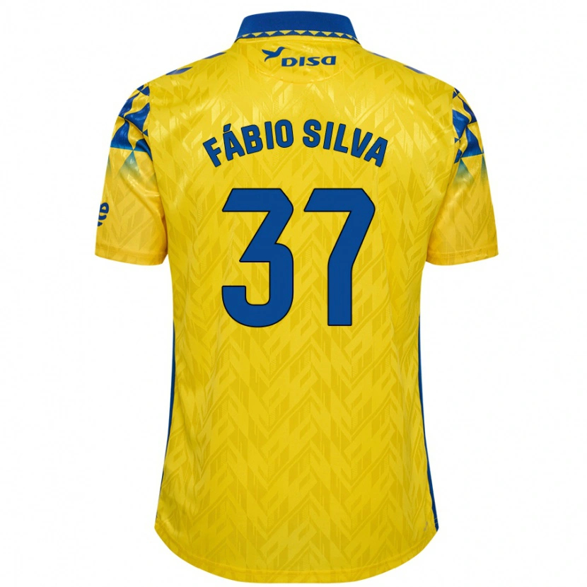 Danxen Män Fábio Silva #37 Gul Blå Hemmatröja Matchtröjor 2024/25 Tröjor T-Tröja