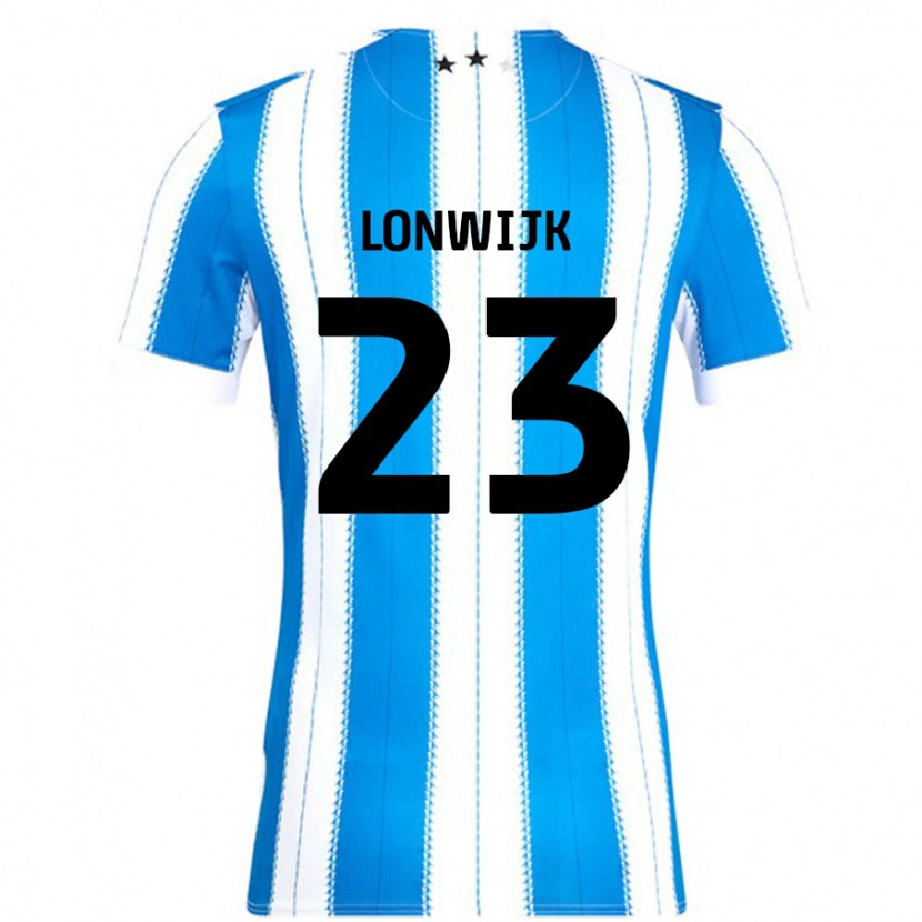 Danxen Män Nigel Lonwijk #23 Blå Vit Hemmatröja Matchtröjor 2024/25 Tröjor T-Tröja
