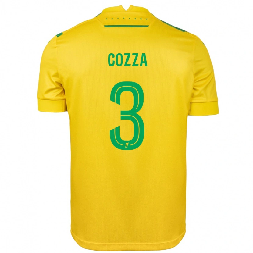 Danxen Män Nicolas Cozza #3 Gul Grön Hemmatröja Matchtröjor 2024/25 Tröjor T-Tröja