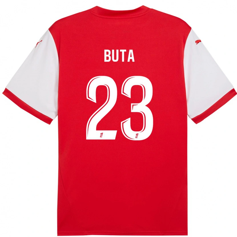 Danxen Män Aurélio Buta #23 Röd Vit Hemmatröja Matchtröjor 2024/25 Tröjor T-Tröja