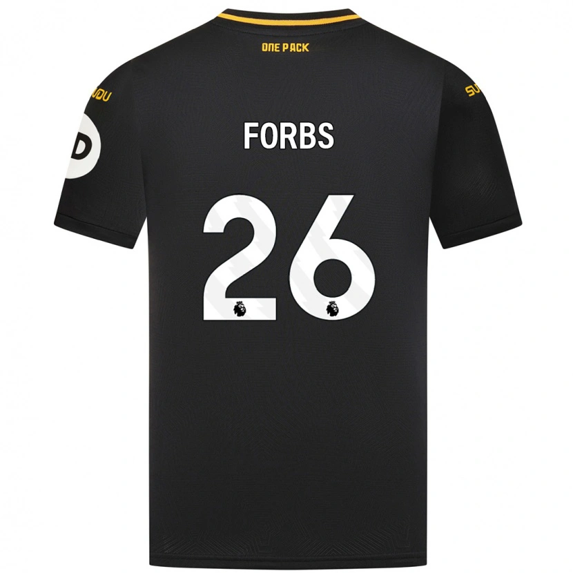 Danxen Män Carlos Forbs #26 Svart Bortatröja Matchtröjor 2024/25 Tröjor T-Tröja