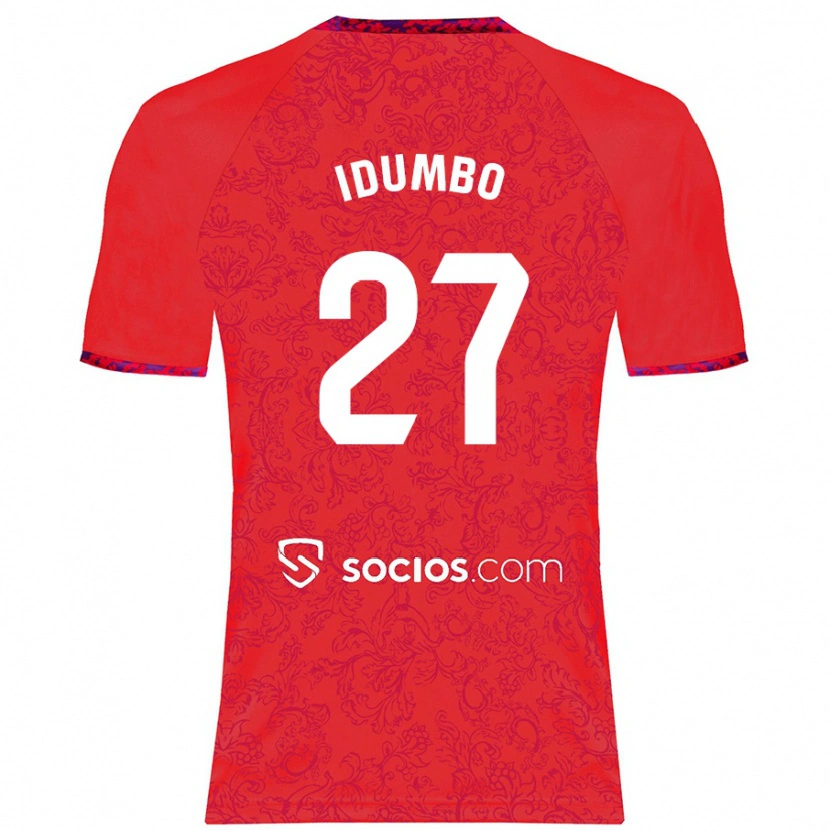Danxen Män Stanis Idumbo Muzambo #27 Röd Bortatröja Matchtröjor 2024/25 Tröjor T-Tröja