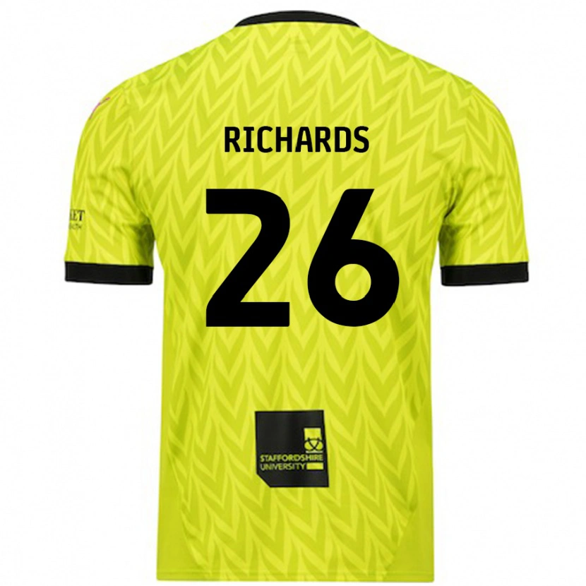 Danxen Män Rico Richards #26 Fluorescerande Grön Bortatröja Matchtröjor 2024/25 Tröjor T-Tröja