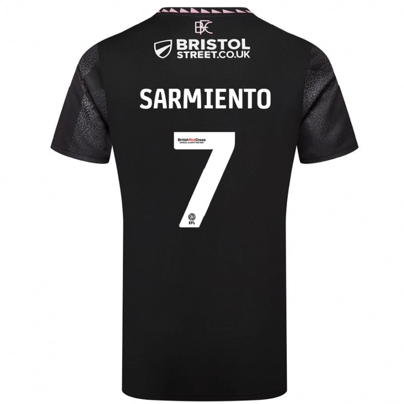Danxen Män Jeremy Sarmiento #7 Svart Bortatröja Matchtröjor 2024/25 Tröjor T-Tröja