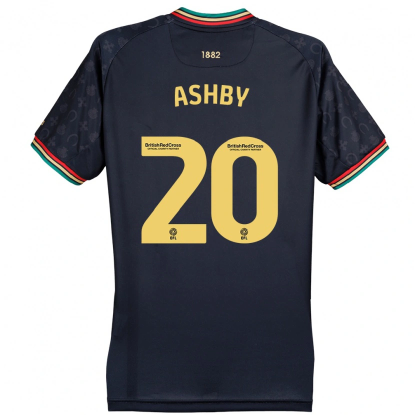Danxen Män Harrison Ashby #20 Mörk Marinblå Bortatröja Matchtröjor 2024/25 Tröjor T-Tröja
