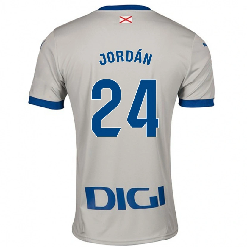 Danxen Män Joan Jordán #24 Ljusgrå Bortatröja Matchtröjor 2024/25 Tröjor T-Tröja