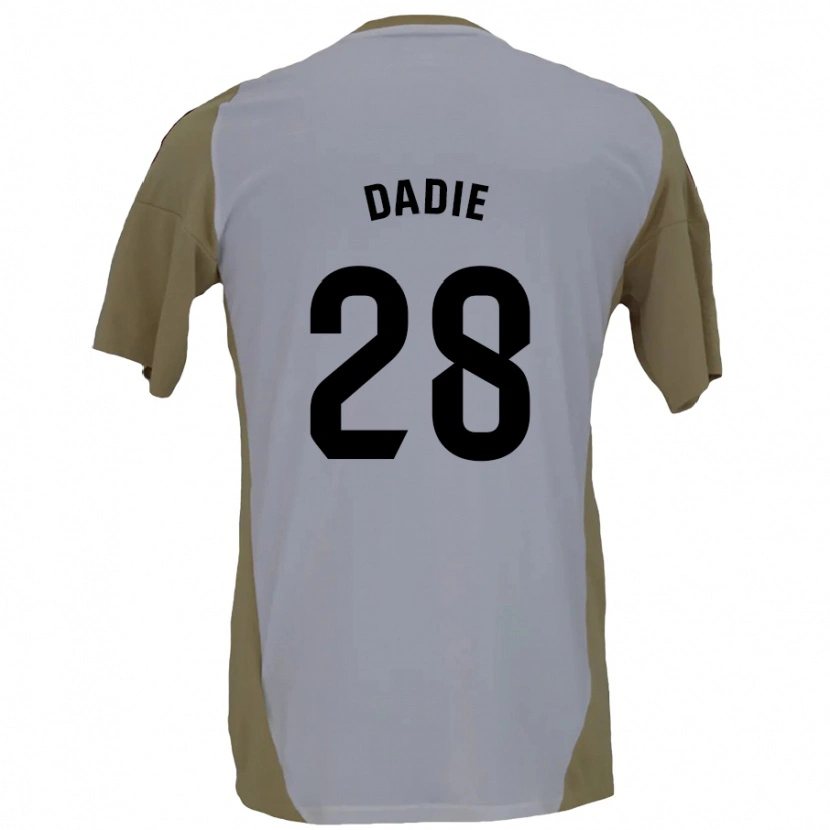 Danxen Män Alberto Dadie #28 Brun Vit Bortatröja Matchtröjor 2024/25 Tröjor T-Tröja