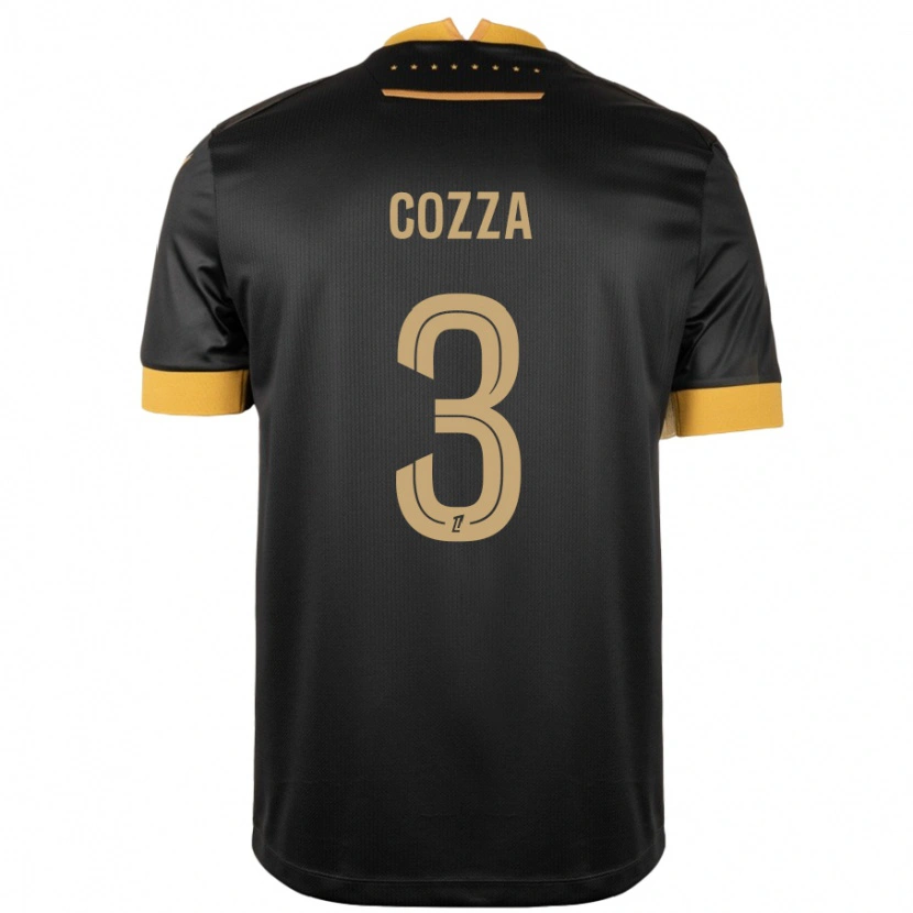 Danxen Män Nicolas Cozza #3 Svart Brun Bortatröja Matchtröjor 2024/25 Tröjor T-Tröja