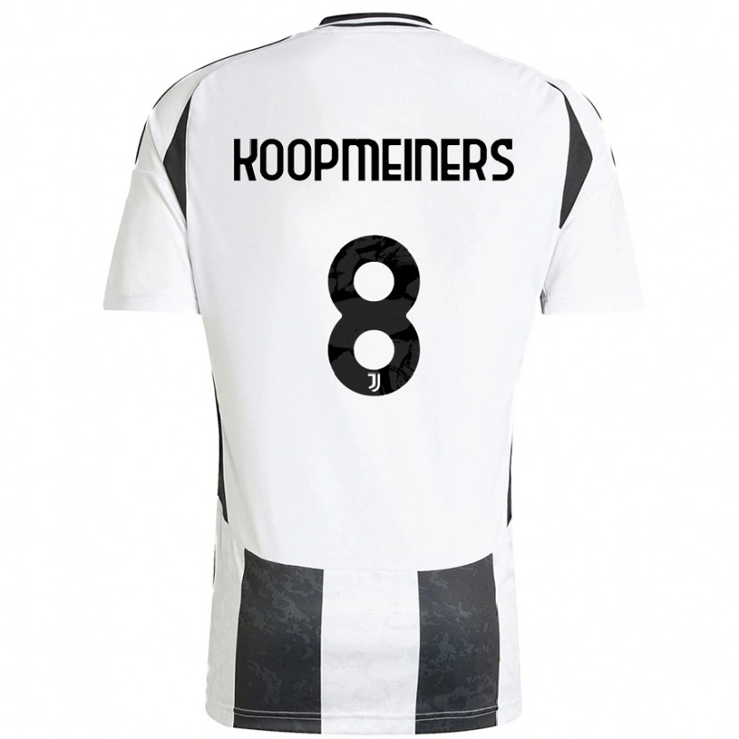 Danxen Män Teun Koopmeiners #8 Vit Svart Hemmatröja Matchtröjor 2024/25 Tröjor T-Tröja