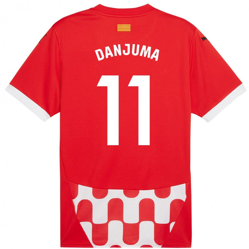 Danxen Män Arnaut Danjuma #11 Röd Vit Hemmatröja Matchtröjor 2024/25 Tröjor T-Tröja