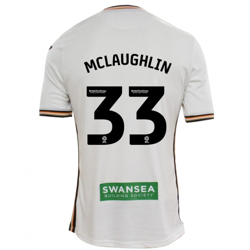 Danxen Män Jon Mclaughlin #33 Vit Hemmatröja Matchtröjor 2024/25 Tröjor T-Tröja