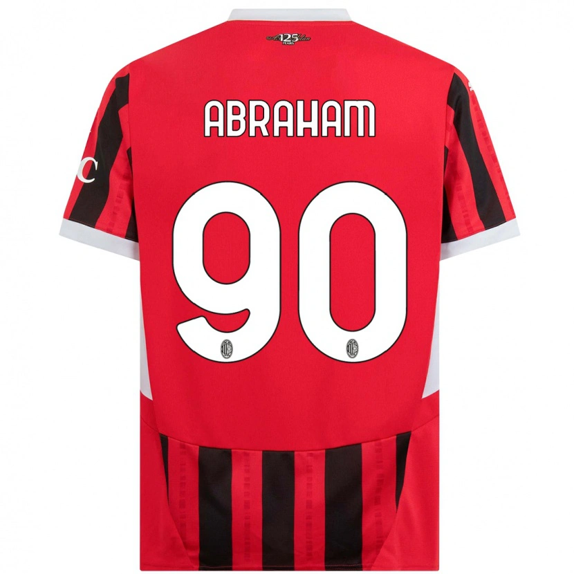 Danxen Män Tammy Abraham #90 Röd Svart Hemmatröja Matchtröjor 2024/25 Tröjor T-Tröja