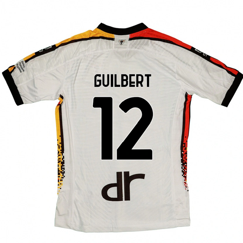 Danxen Män Frédéric Guilbert #12 Vit Svart Bortatröja Matchtröjor 2024/25 Tröjor T-Tröja